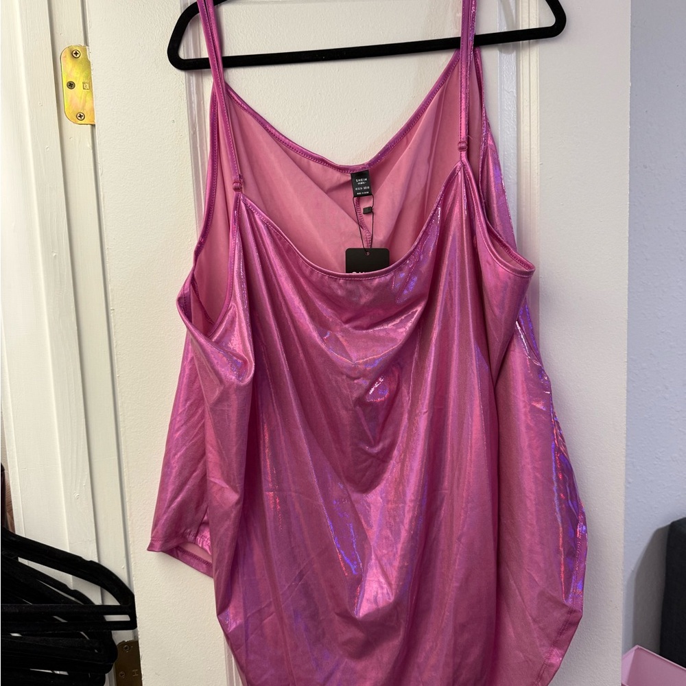 SHEIN Iridescent Pink Camisole Top